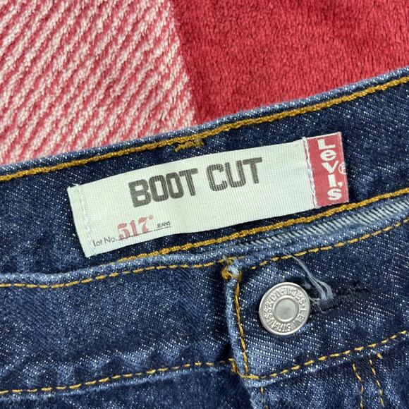 Vintage LEVIS 517 Boot Cut Jeans Men 40x32(33") Dark Raw Wash Denim Cowboy Y2K - Picture 3 of 11